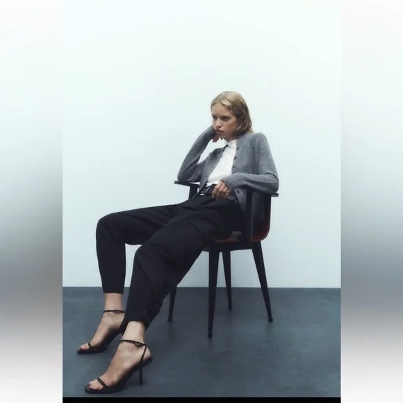 BELTED PAPERBAG PANTS - Picture 1 of 12